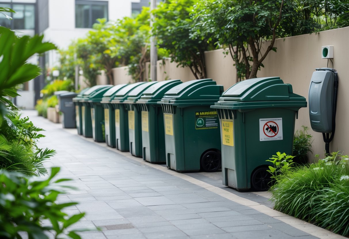Et rent og ryddig avfallsområde med sikre og miljøvennlige tiltak mot rotter.